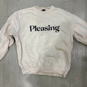 Pleasing Women's White and Cream Sweatshirt